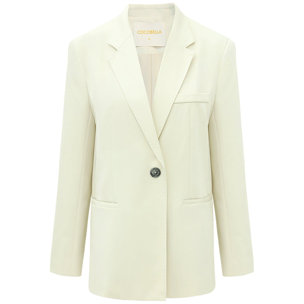Femme Single Breasted Cream Blazer