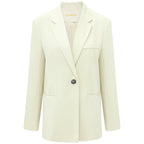 Femme Single Breasted Cream Blazer