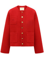 Luxurious Red Woolen Jacket